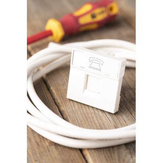 Розетка RJ11, 2 модуля EKF