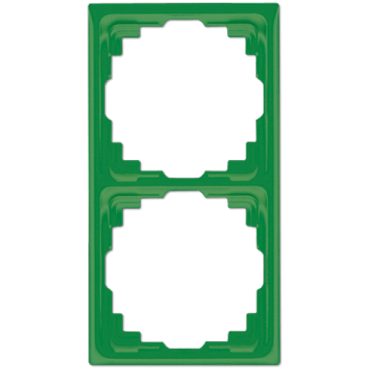 Рамка для инсталляции в кабельных каналах, 2-кратная, зеленая