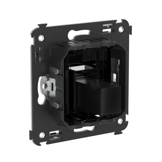 HDMI розетка одинарная в стену, тип А-А, Avanti, черный квадрат