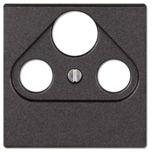Крышка для телевизионной и спутниковой розетки, термопласт, антрацит