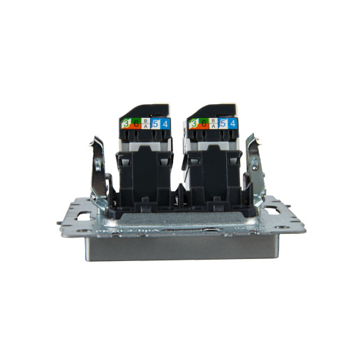 BRITE Роз. комп. 2-ая RJ45 кат.5E РК10-2-БрА алюм. IEK