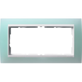 Gira Event Opaque Салатовый/Бел.глянц. Рамка 2-ая без перегородки