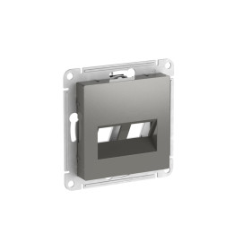 Systeme Electric AtlasDesign Сталь Накладка двойная для информационных функций типа Keystone