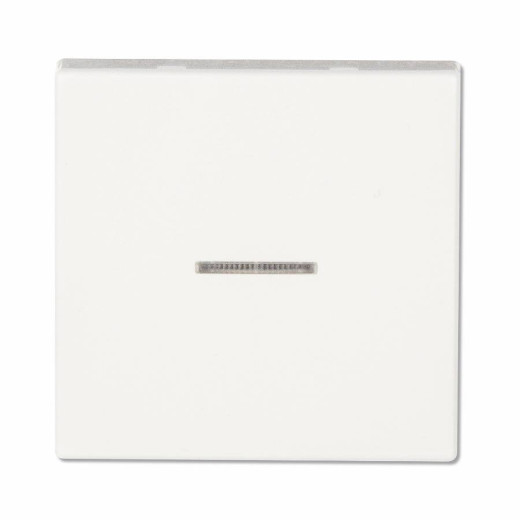Клавиша для одинарного выключателя с окошком, белый