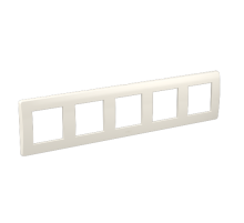 DKC Brava Рамка на 2+2+2+2+2 модуля (пятиместная), белая, RAL9010