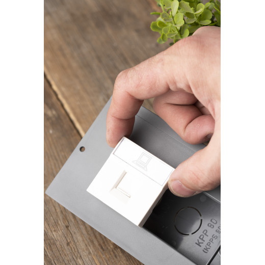 Розетка RJ45 кат. 5e, 2 модуля EKF