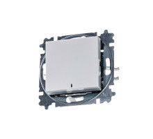 ABB EPJ Levit жемчуг / ледяной Переключатель 1-кл, с ориент, подсветкой