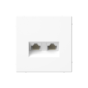 Systeme Electric ArtGallery Белый Розетка двойная компьютерная RJ45+RJ45, кат. 5е, механизм