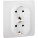 Розетка двойная с заземлением - Legrand/Daccord Inspiria - со шторками в сборе 16А 250В винтовые зажимы - белый
