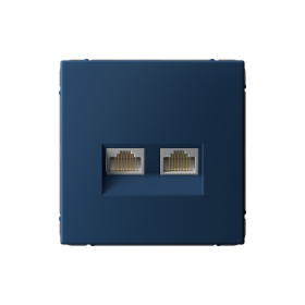 Systeme Electric ArtGallery Аквамарин Розетка двойная компьютерная RJ45+RJ45, кат. 5е, механизм
