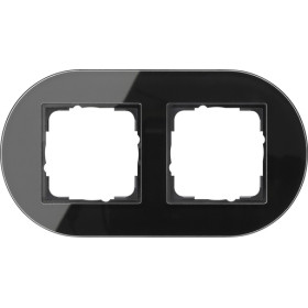 Gira Studio Черное стекло Рамка 2-ая
