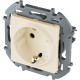 Розетка с заземлением - Legrand/Daccord Inspiria - со шторками 16А 250В винтовые зажимы - слоновая кость