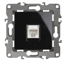 ЭРА Розетка Серия 12 12-3107-06 информационная RJ45 IP20 чёрный