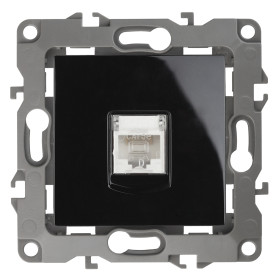 ЭРА Розетка Серия 12 12-3107-06 информационная RJ45 IP20 чёрный