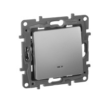 Legrand Etika Алюминий Переключатель с подсветкой, 10А, Автоматические клеммы.