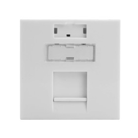 DKC Вставка 45x45 для 1 модуля Keystone (аналог Mosaic), цвет белый