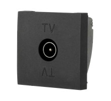 Ecoplast LK45 Розетка TV оконечная (черный бархат)