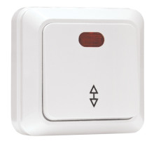 EKF PROxima Рим Выключатель проходной 1-клавишный с индикатором 10А белый.