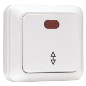 EKF PROxima Рим Выключатель проходной 1-клавишный с индикатором 10А белый.