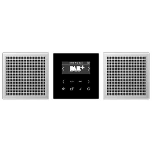 Смарт радио DAB+, стерео, черный/алюминий