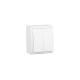 Simon15 Aqua Белый Выключатель 2-клавишный наружный, IP54