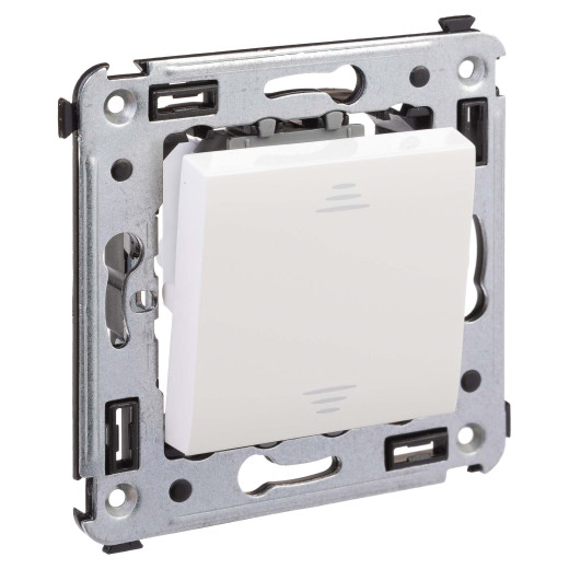 Инвертор одноклавишный в стену, Avanti, белое облако