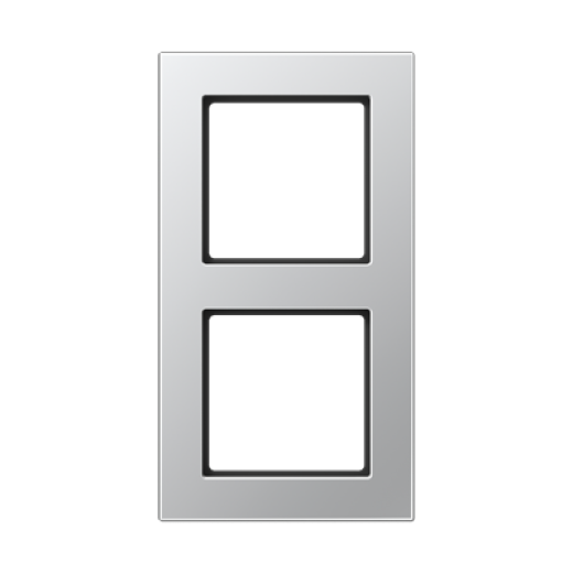 Рамка для вертикальной и горизонтальной установки, 2 поста, термопласт, алюминий, A550