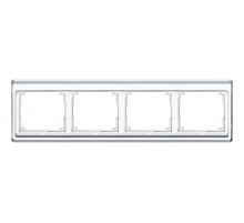 JUNG SL 500 Белая Рамка 4-ая горизонтальная