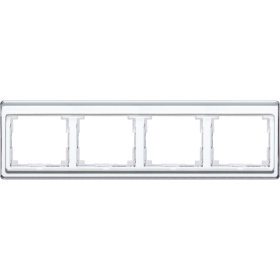 JUNG SL 500 Белая Рамка 4-ая горизонтальная