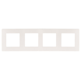 ЭРА Рамка для розеток и выключателей Серия 12 12-5104-01 на 4 поста, Сатин, белый