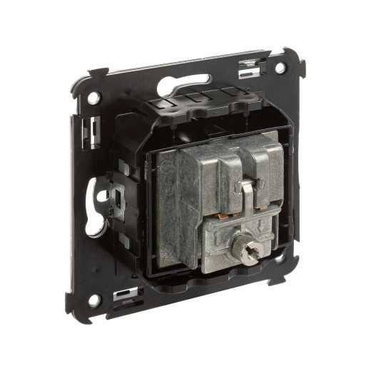 Розетка TV-FM-SAT в стену, Avanti, черный квадрат