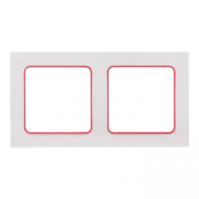 EKF PROxima Стокгольм Белый Линия красная Рамка 2-ая.