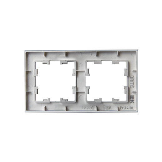 BRITE Рамка 2-мест. РУ-2-2-Бр стекло маренго матовый IEK