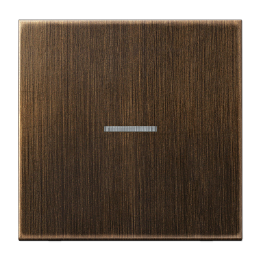 Одинарная клавиша с окошком для балансирных механизмов выключателей (кнопок), в комплекте с CD90HP (крепежный элемент), металл, латунь antik, Messing