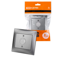 TDM Выключатель с датчиком движения 1А серебр.металлик 