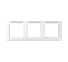 JUNG Рамка 3-кратная горизонтальная с полем для надписи белая