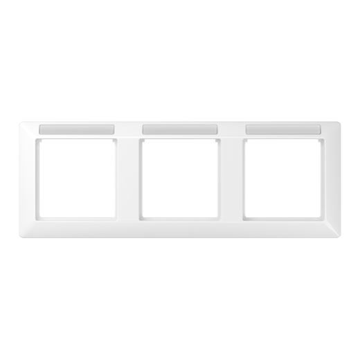 Рамка 3-кратная горизонтальная с полем для надписи белая