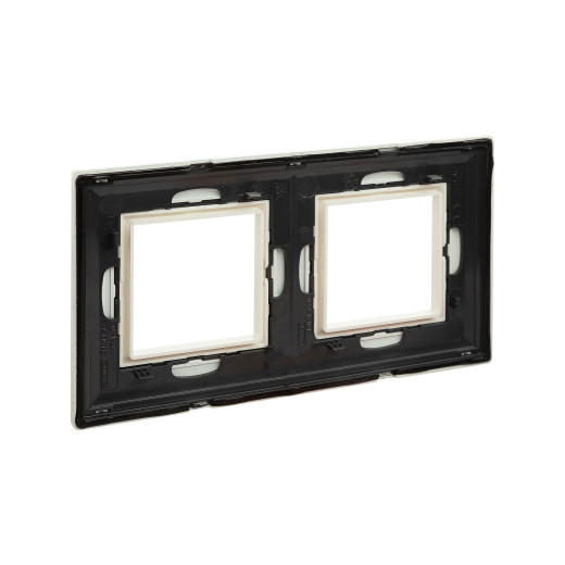 Рамка из металла 2 поста (4 мод.), Avanti, белая