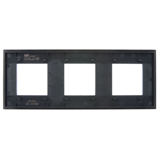 SKANDY Рамка 3-мест. SK-F33Bl металл черн. IEK