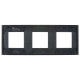 SKANDY Рамка 3-мест. SK-F33Bl металл черн. IEK
