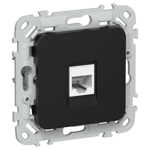 FLITE Роз. комп. RJ45 кат.6 UTP РК6-1-0-ФлЧ чер. IEK