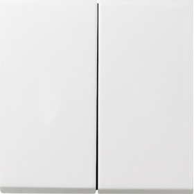 Gira F100 Бел глянц Выключатель 2-клавишный с самовозвратом в сборе