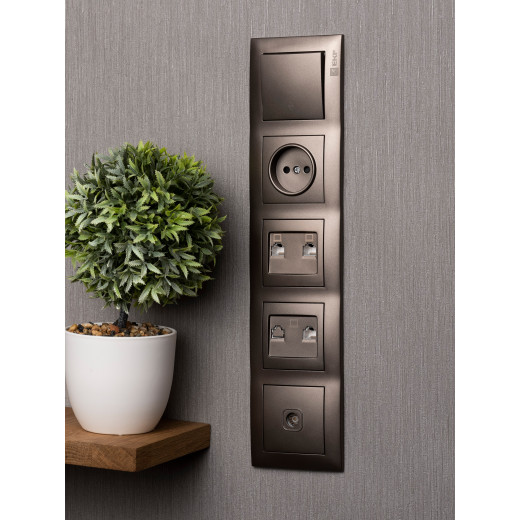 Валенсия Рамка 5-местная графит EKF