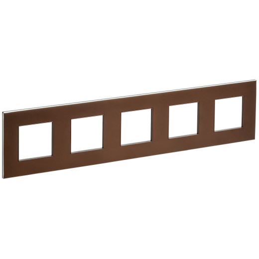 SKANDY Рамка 5-мест. SK-F35Br металл шоколад IEK