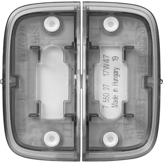 Valena ALLURE.Лицевая панель для двухклавишного выключателя.Алюминий