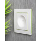 Стокгольм Рамка 1-местная белая с линией цвета зеленый EKF PROxima