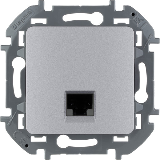 Розетка компьютерная RJ45 категория 6 UTP - Legrand/Daccord Inspiria - алюминий