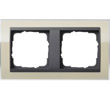 Gira Event Clear Песочный/Антрацит Рамка 2-ая