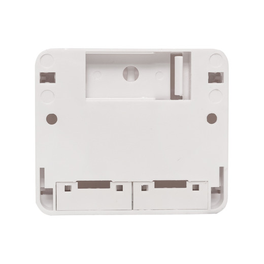 Корпус настенной розетки TERACOM PRO на 2 модуля Keystone со шторками и маркерами белый