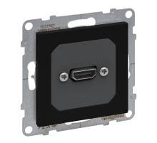 Legrand/Daccord SUNO Антрацит Розетка HDMI с предварительно подключенным разьемом.